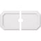 Ekena Millwork Emerald Architectural Grade PVC Ceiling Medallion, 34"W x 17"H x 3"ID x 11 3/4"C x 1"P, Two-Piece CMP34X17ED2-03000 - alternate 1